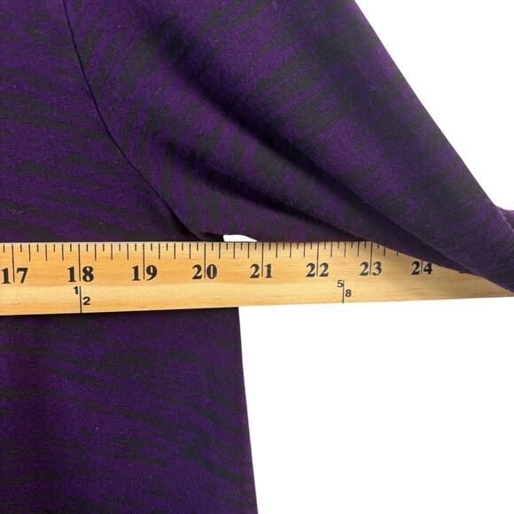 Bryn Walker Women Top Small Purple Black Tunic Lagenlook Oversized Stretch - Picture 3 of 9